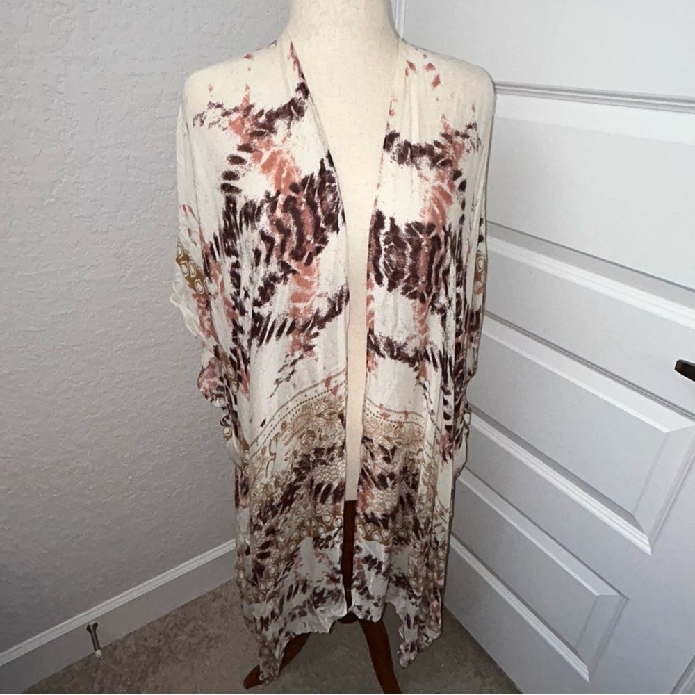 Macchia Di Ruggine Open Front Kimono Cardigan Top